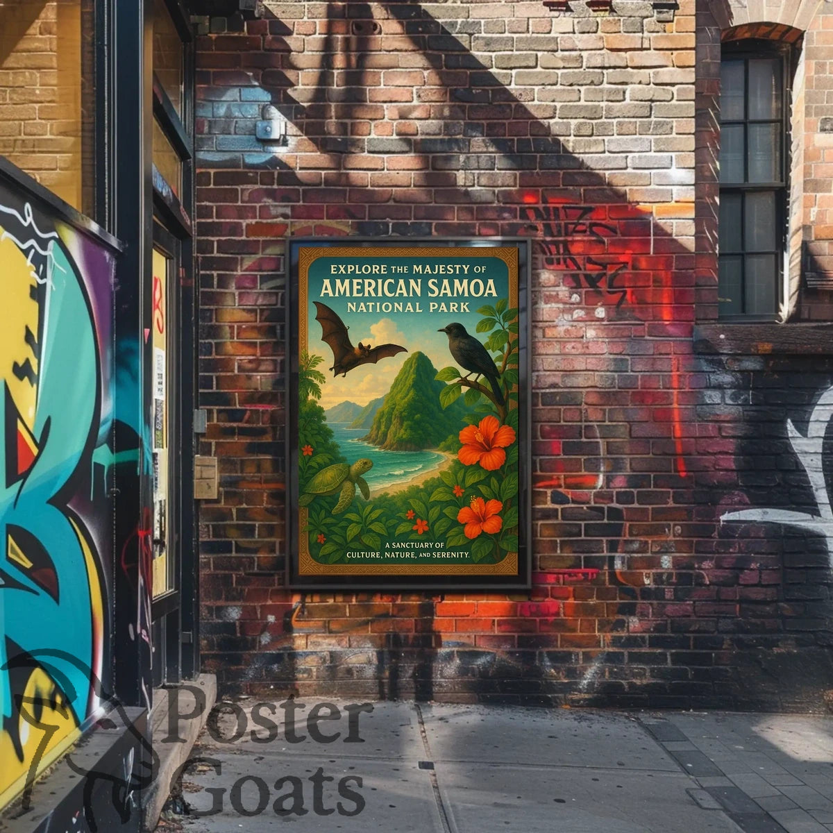 American Samoa Vintage National Park Travel Poster