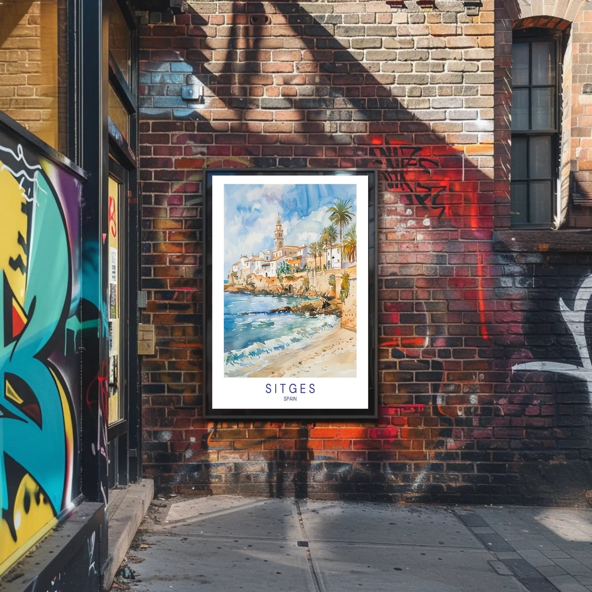 Sitges, Spain Coastal Charm Poster