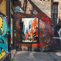 Contemporary Urban Cityscape in a Modern Skyline Travel Poster