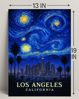 Starry Night Over Los Angeles Poster PosterGoat