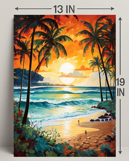 Tropical Sunset Serenity Poster
