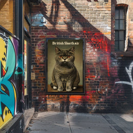 British Shorthair Cat Photography Realism Artwork Poster