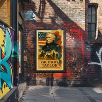 Zachary Taylor 12th President of the United States Layered Digital Collage Poster