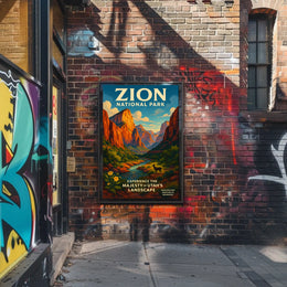 Zion National Park Poster Breathtaking Wall Art For Home