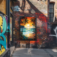Tropical Sunset Serenity Poster