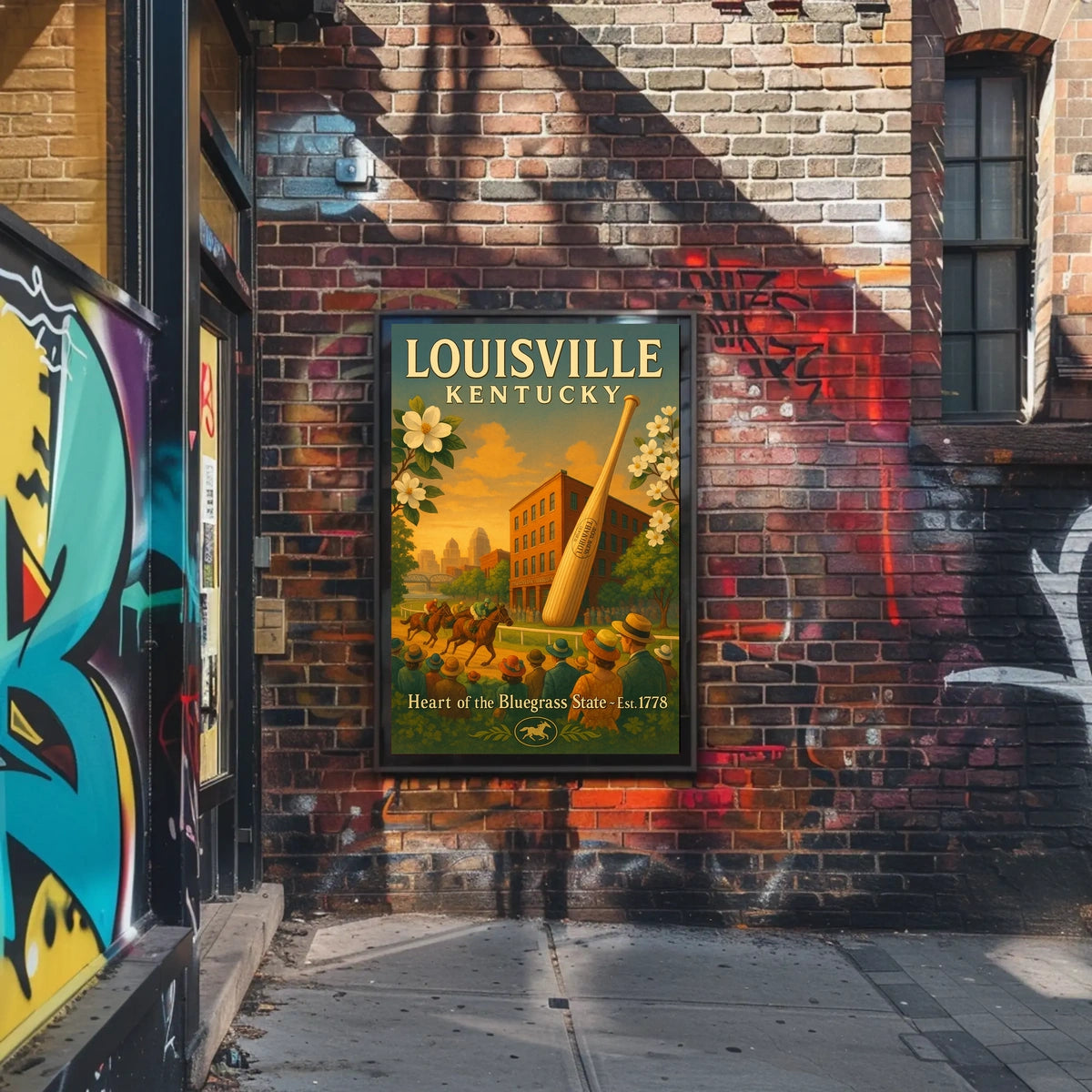 Louisville, Kentucky Heart of the Bluegrass State Poster