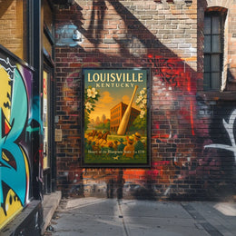 Louisville, Kentucky Heart of the Bluegrass State Poster