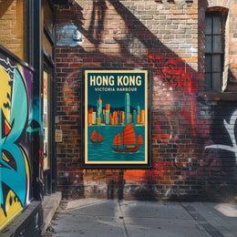 Victoria Harbour Scenic Travel Poster