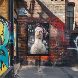 Festive Goose In Winter Wonderland Poster