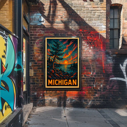 Michigan Sunset Poster