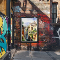 Serene Cliffside Retreat Poster PosterGoat
