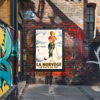 La Norvège Le Pays Du Ski Poster