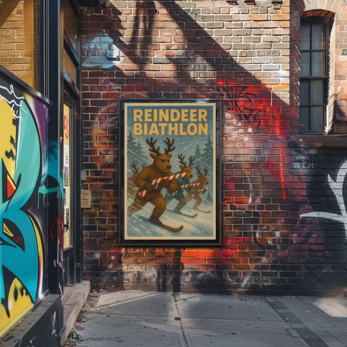 Reindeer Biathlon Poster