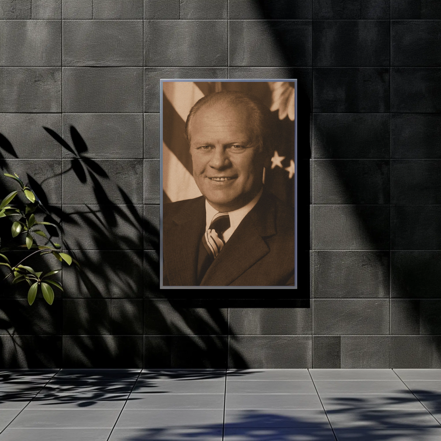 Gerald Ford 38th President Sepia Photo