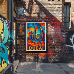 Vibrant Dubai Poster Premium Archival Print 18x24 For Homes