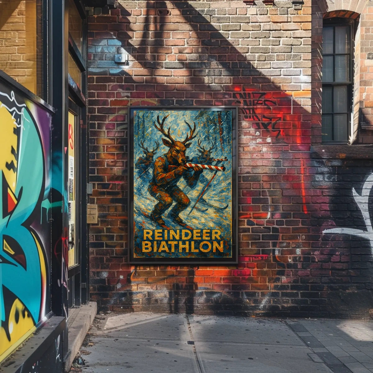 Reindeer Biathlon Poster