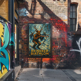 Reindeer Biathlon Poster