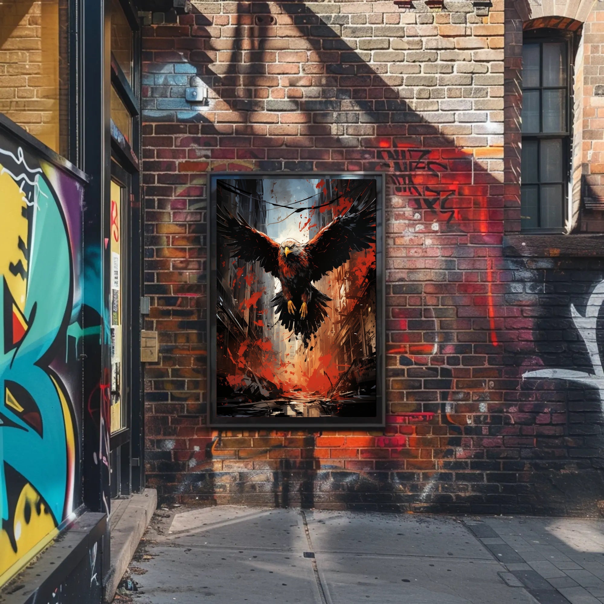 The Majestic Eagle In Urban Chaos Poster PosterGoat