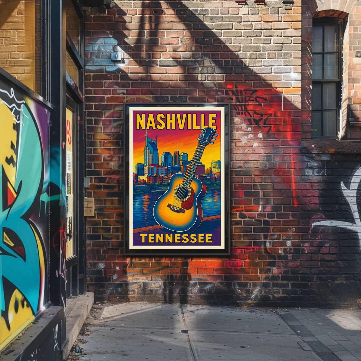 Nashville, Tennessee Music City Vibes Poster