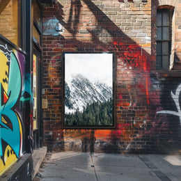 Serene Winter Landscape Photorealistic National Park Poster