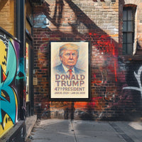 Unyielding Vision Donald Trump in Full Color Poster