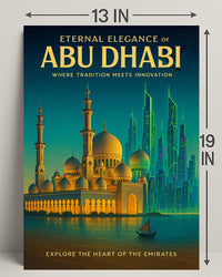 Abu Dhabi Elegance: Eternal Innovation Cityscape Travel Poster