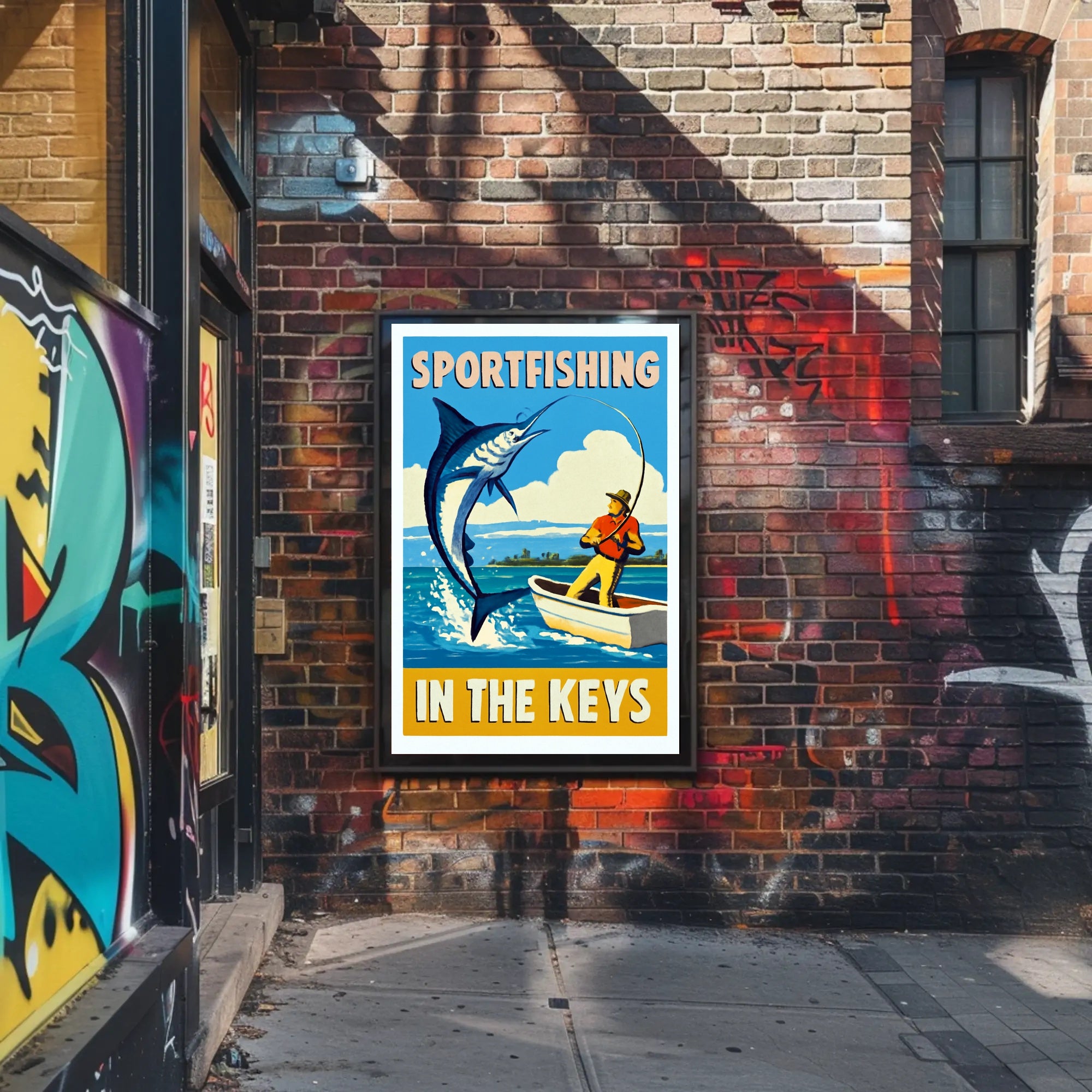 Sportfishing in the Keys Poster PosterGoat
