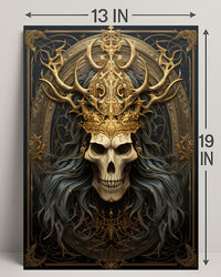 Ornate Skull Emblem Poster