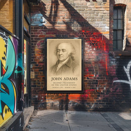 John Adams 2nd President Sketch Poster Art Print Decor PosterGoat