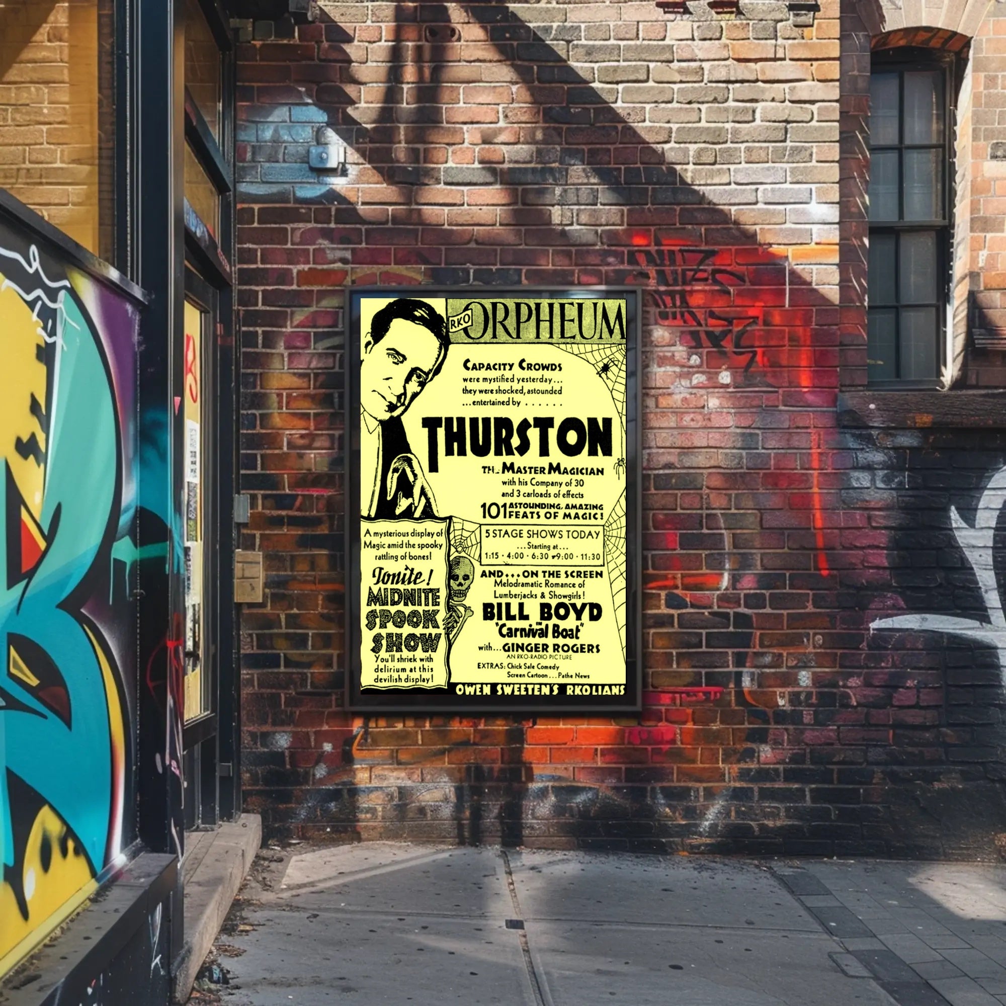 Thurston Magic Show Vintage Theatrical Cultural Poster