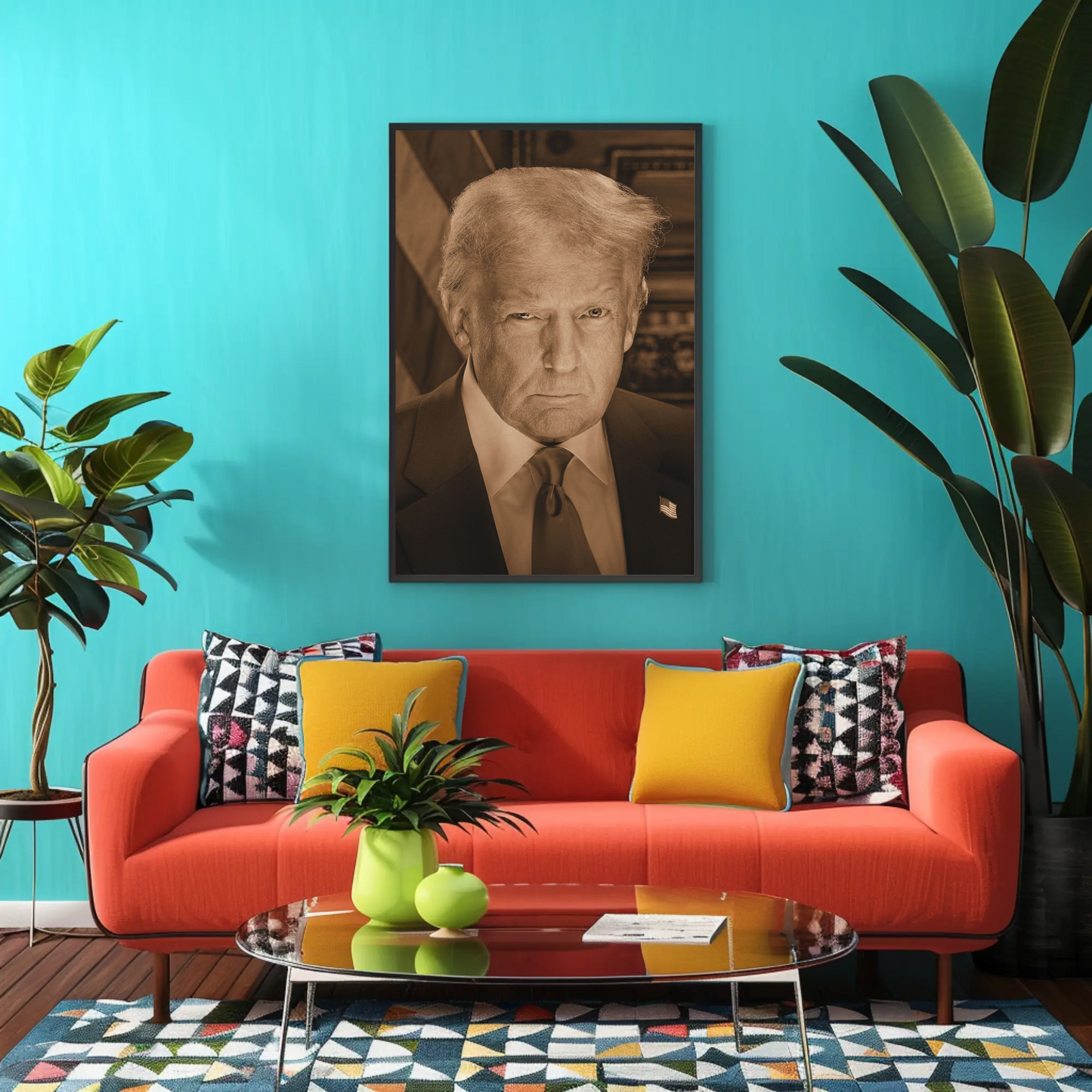 Donald Trump 47th President Sepia Photo