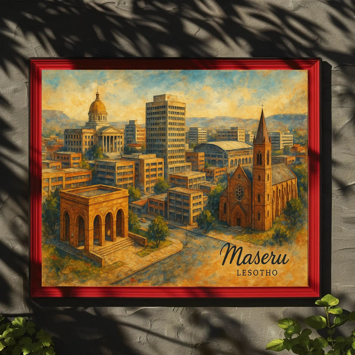 Maseru Cityscape Poster