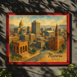 Maseru Cityscape Poster