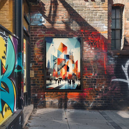 Urban Geometric Symphony Poster