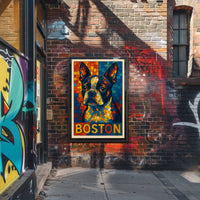 Boston Terrier Mosaic Poster
