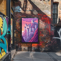 Mystical Castle on Cliffside Fantasy Poster