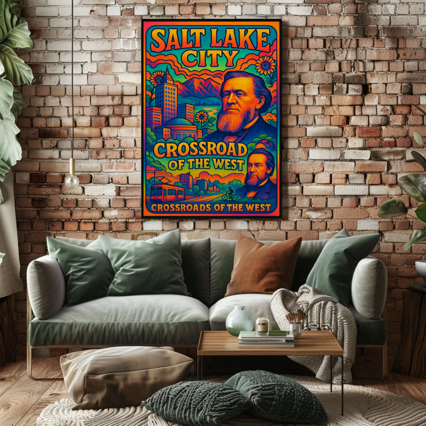Discover Vibrant Salt Lake City: Retro Travel Poster