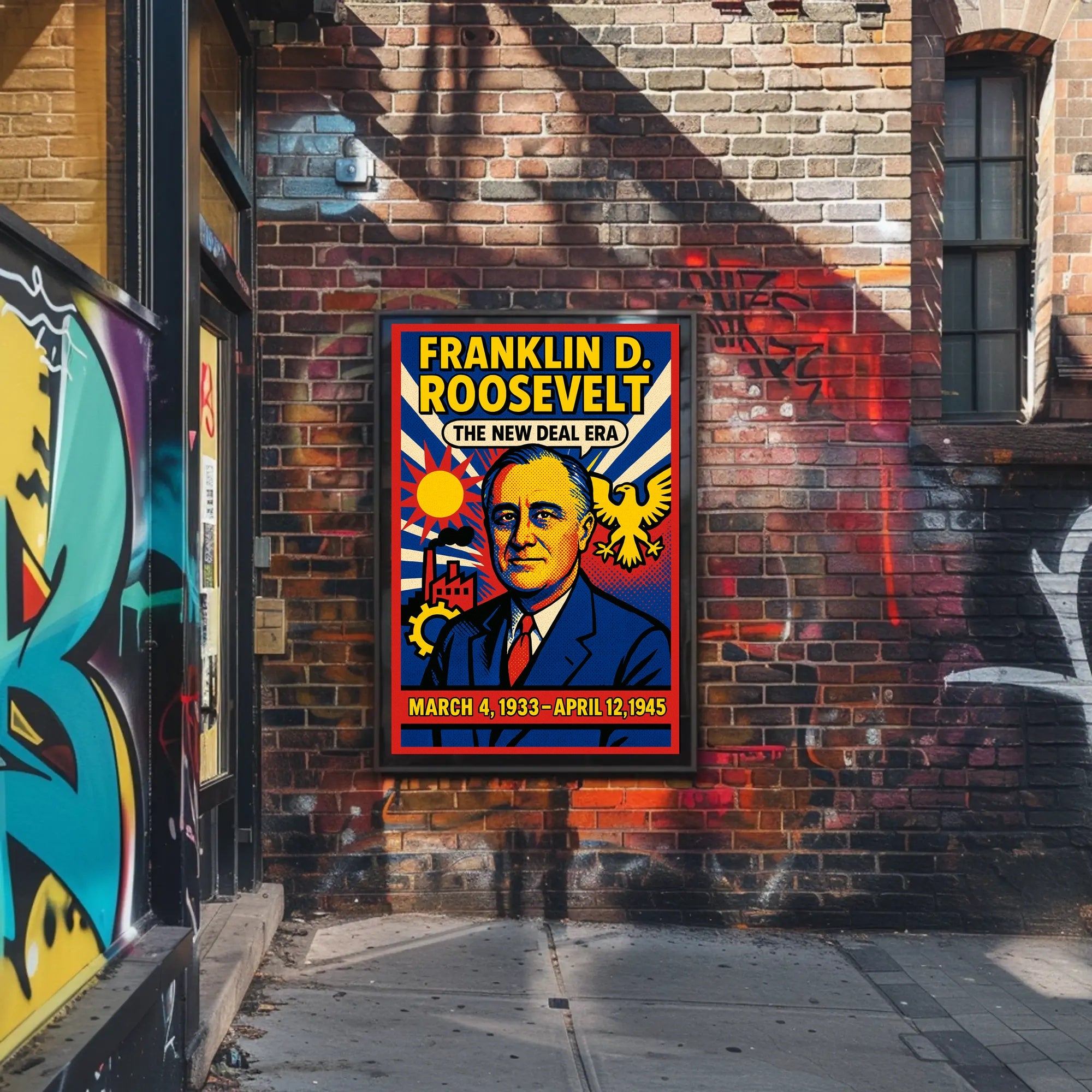 Franklin D. Roosevelt The New Deal Era Poster PosterGoat