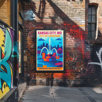 Kansas City City of Fountains Poster