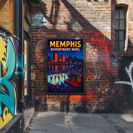 Memphis Riverfront Noël Poster