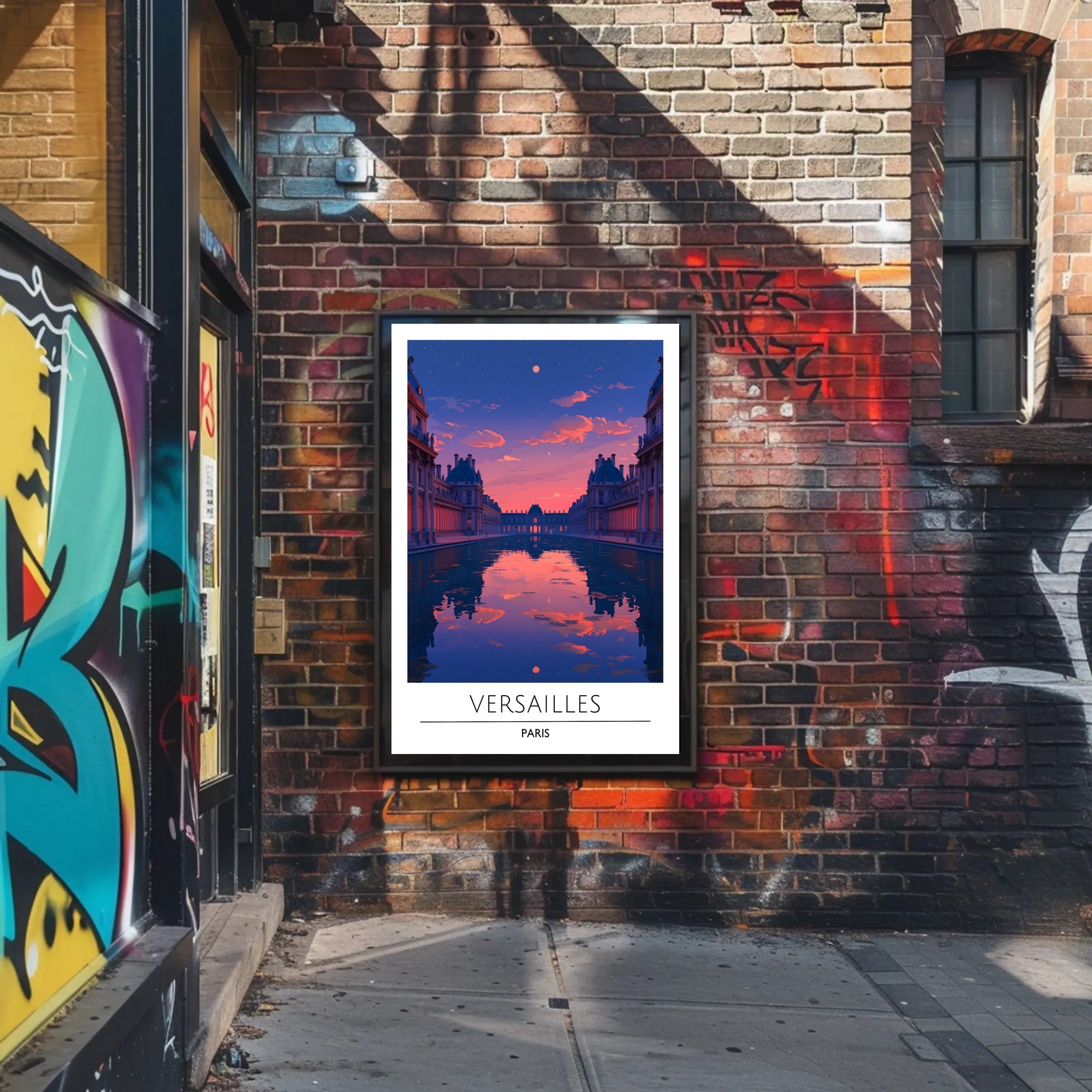 Versailles Sunset: Artistic Palace in Cultural or Heritage Poster