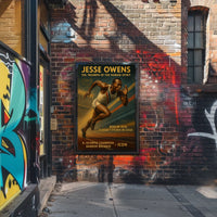 Jesse Owens Berlin Olympics Vintage Art Poster