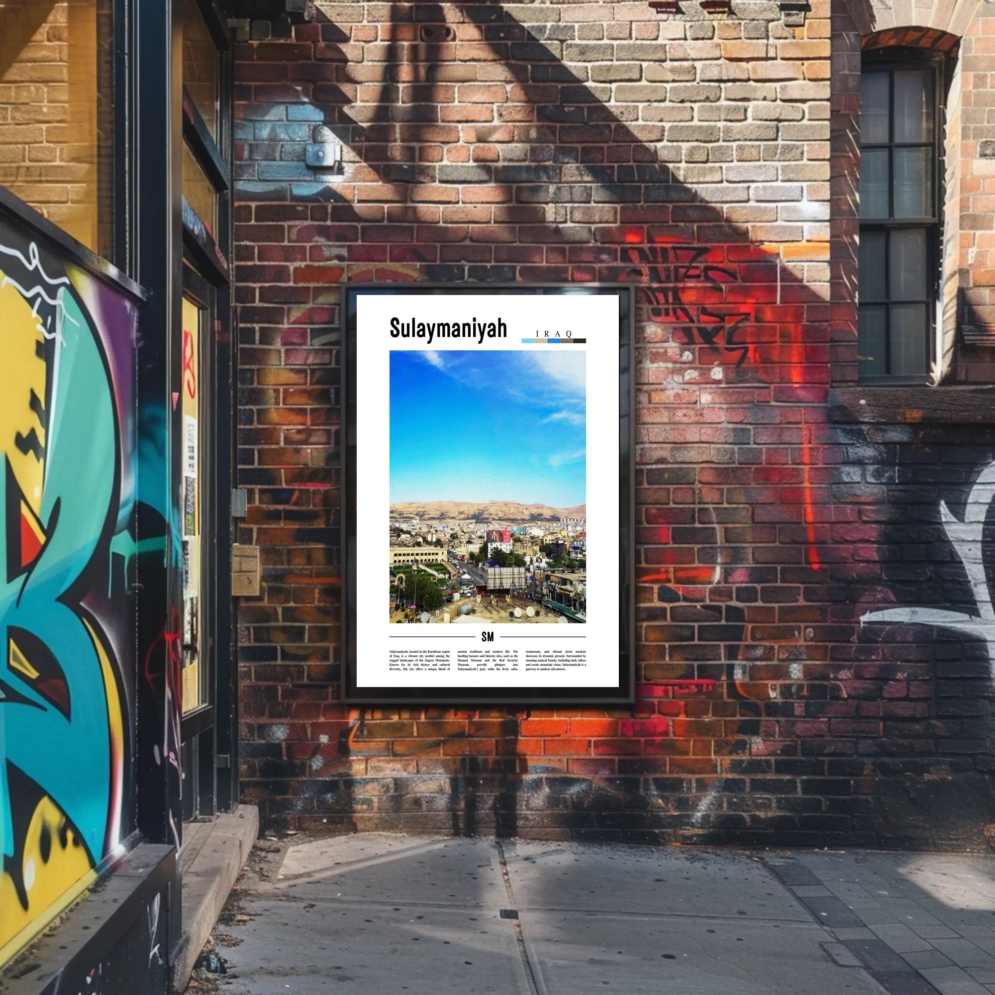Sulaymaniyah Cityscape: Dynamic Kurdistan Travel Poster PosterGoat