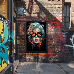 Surreal Sunset Reflection Art Poster with Abstract Flair