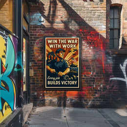 World War II Home-Front Labor Propaganda Poster