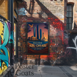Abu Dhabi Skyline Modern Cultural or Heritage Poster