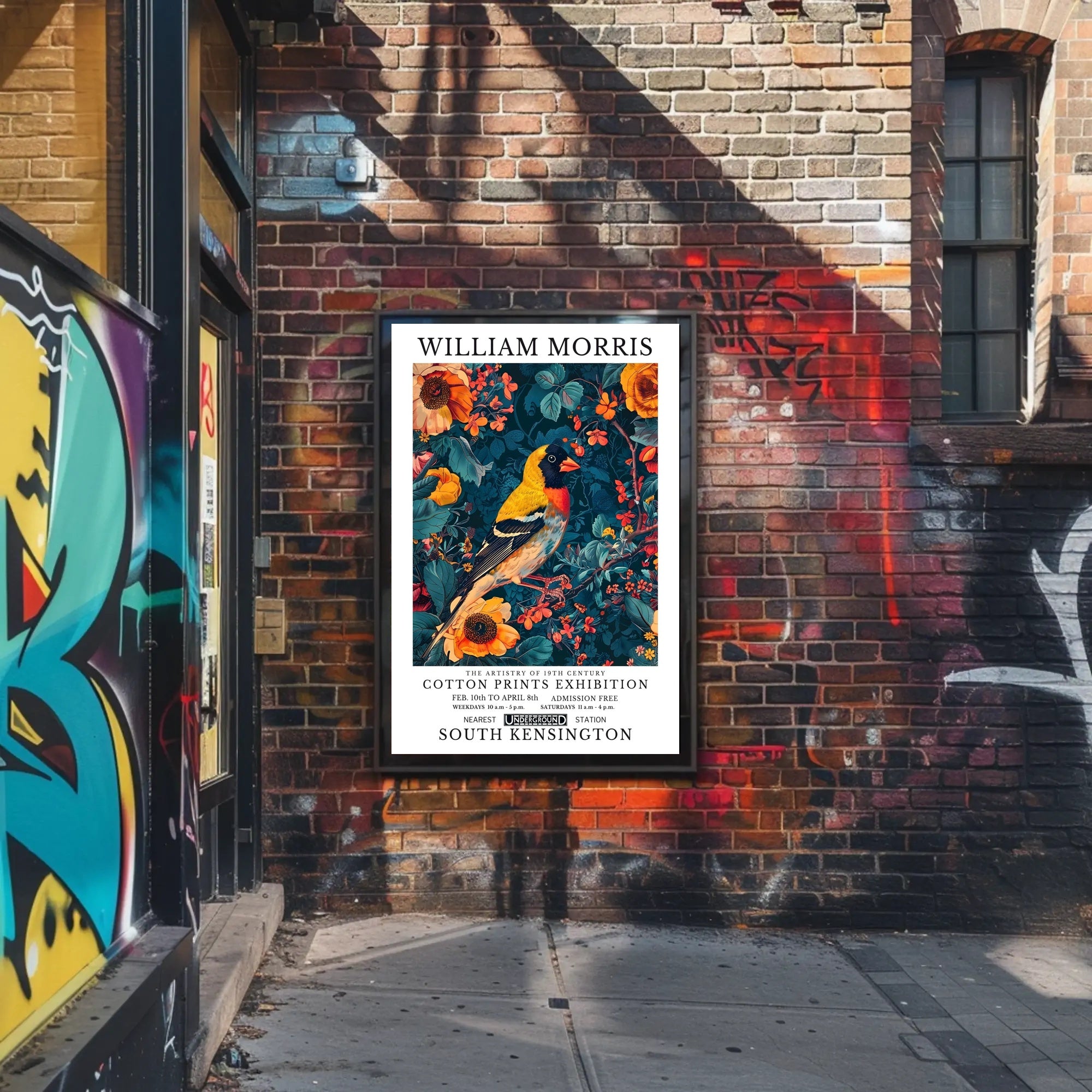 William Morris Nature-Inspired Decorative Art Exhibition Poster