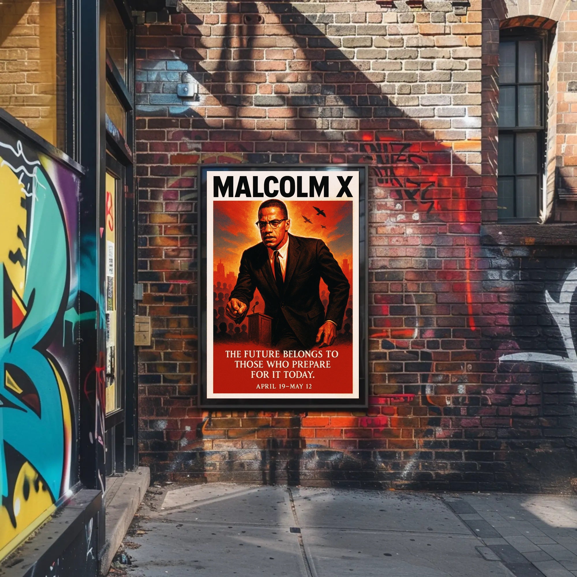 Malcolm X Vision for the Future Poster PosterGoat