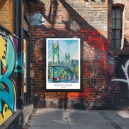 St. Johns Bridge in Portland Poster PosterGoat