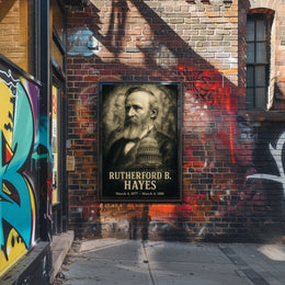 Rutherford B. Hayes 19th President of the United States Double Exposure Poster